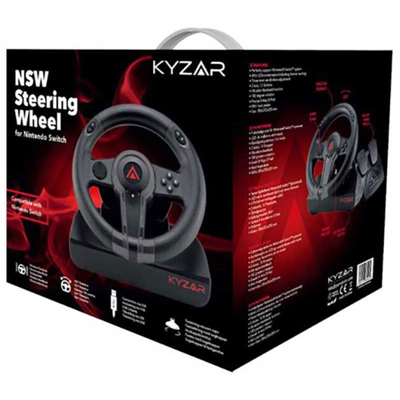 Kyzar Steering Wheel With Pedals for Switch