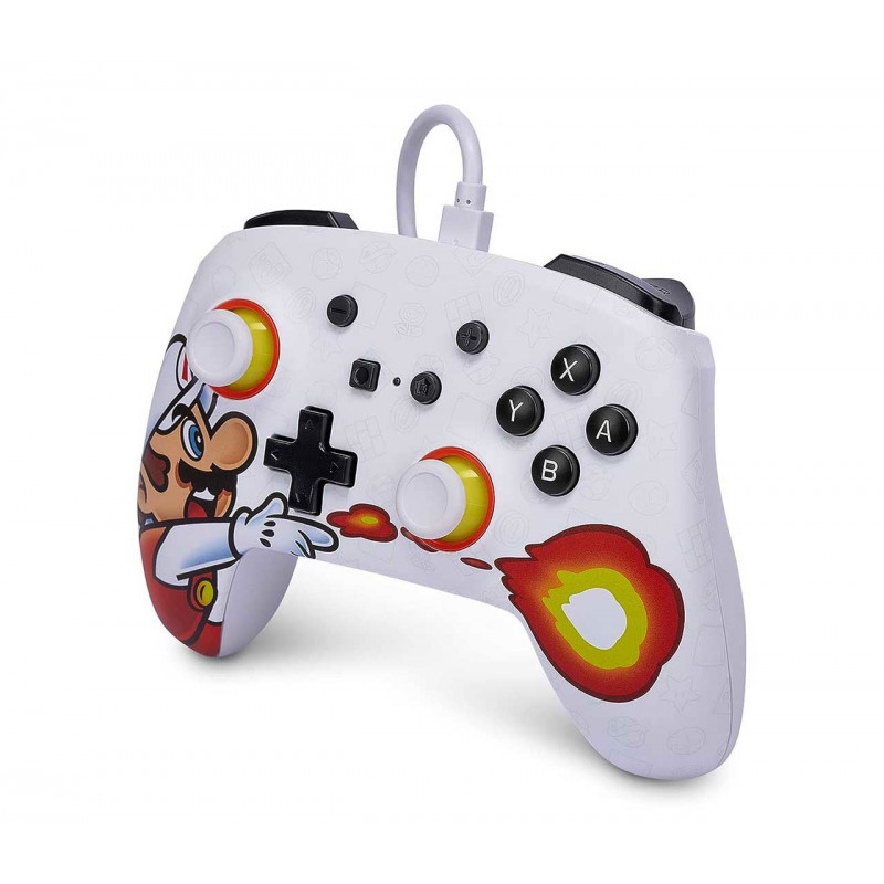 PowerA Enhanced Wired Controller and Slim Case for Nintendo Switch (Mario Fireball)