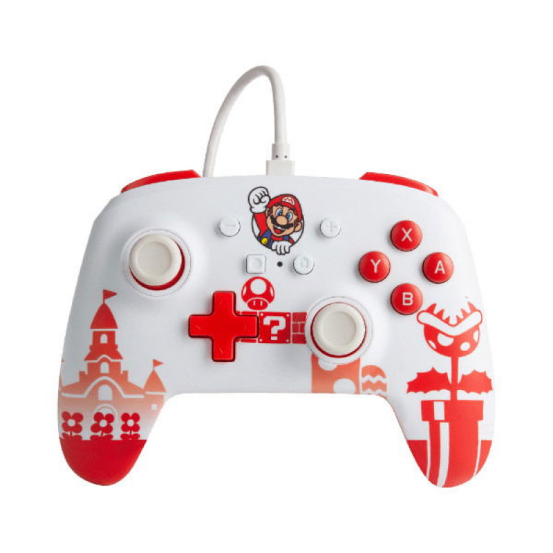 PowerA Enhanced Wired Controller for Nintendo Switch (Mario Red/White)