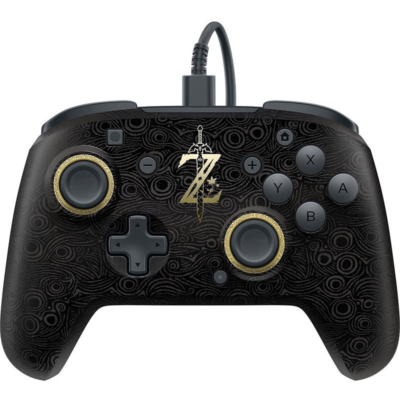 Faceoff Deluxe Wired Pro Controller for Nintendo Switch Zelda Breath of the Wild