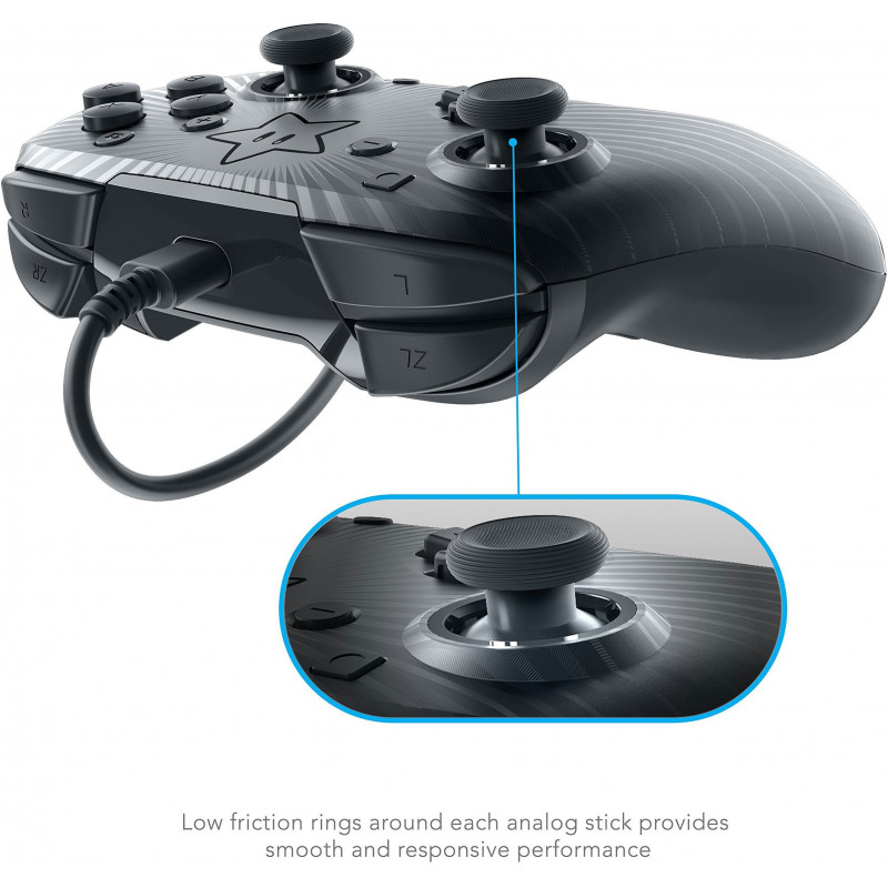 Faceoff Deluxe Wired Pro Controller for Nintendo Switch (Mario)