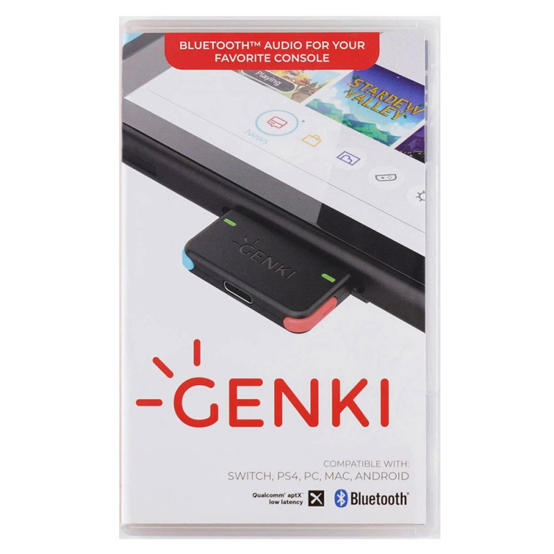 Genki Audio Bluetooth Adapter for Nintendo Switch (Gray)