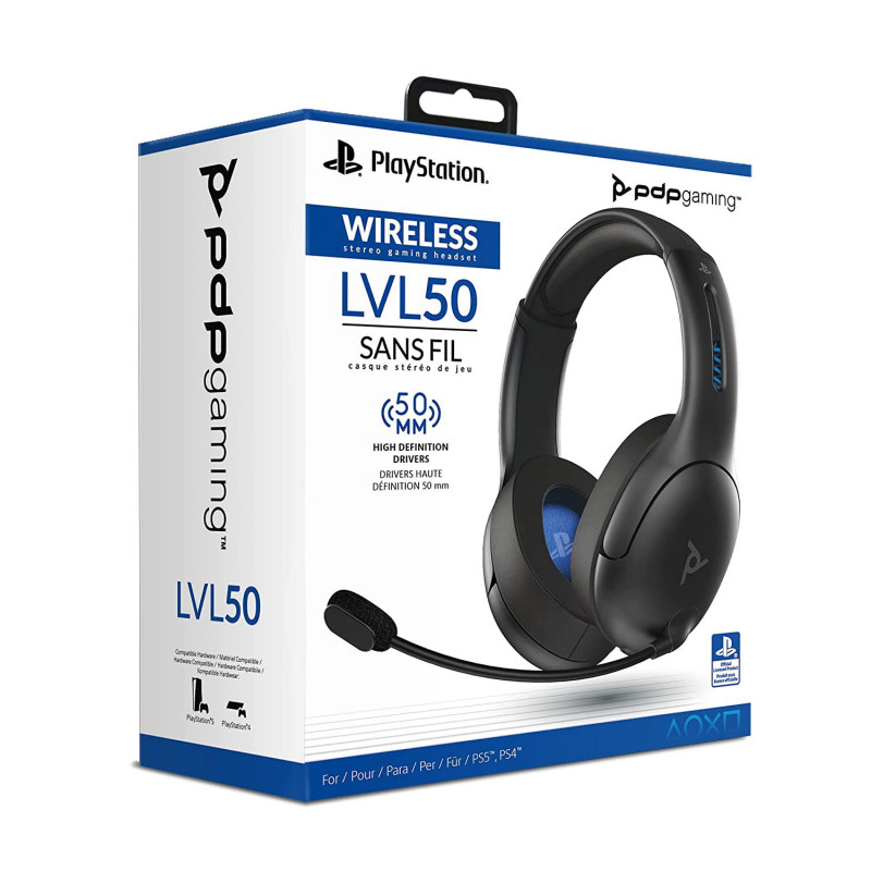 ?PDP LVL50 Wireless Stereo Gaming Headset for PlayStation 5 / PlayStation 4 / PC (Black)