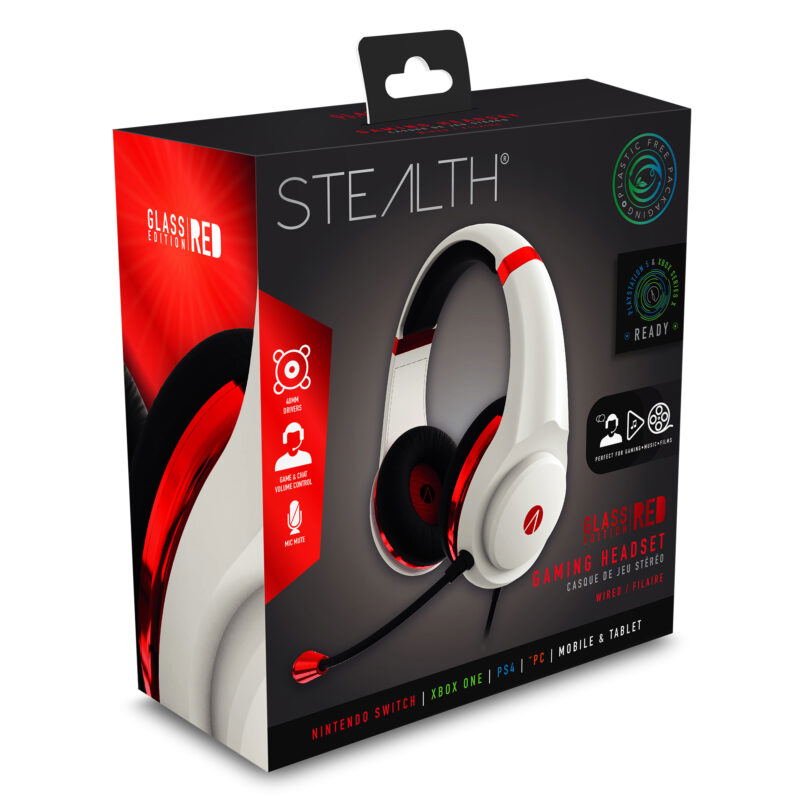 Stealth XP-Glass Stereo Gaming Headset (Red)