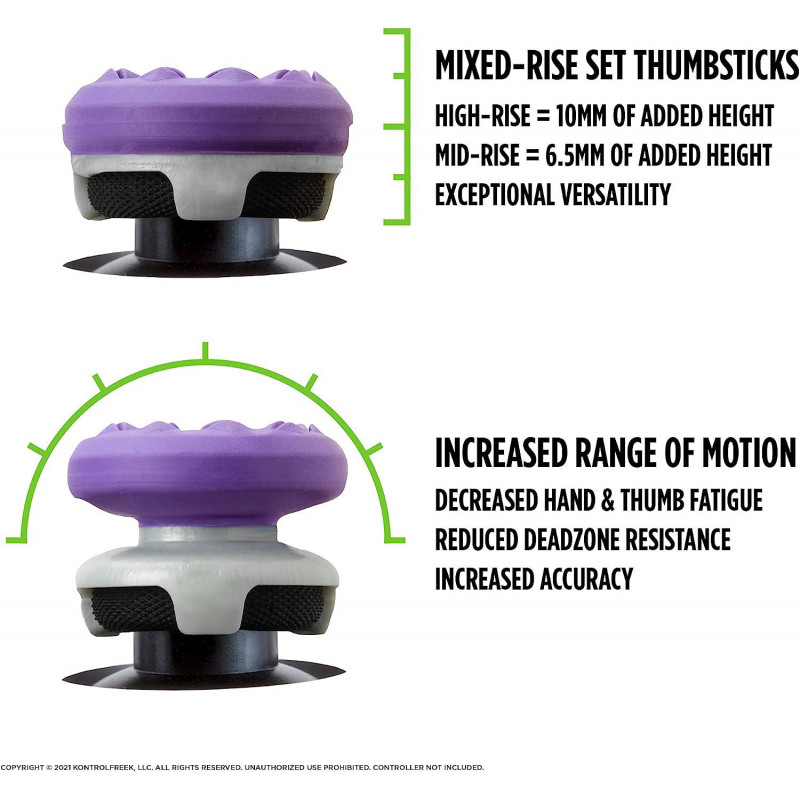 KontrolFreek Galaxy Performance Grips for PS5 (Purple)