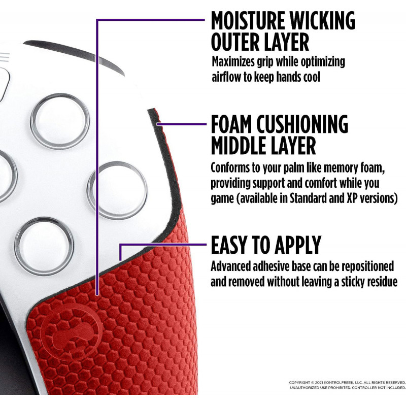 KontrolFreek Inferno Performance Grips for PS5 (Red)