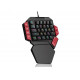 MageGee MK-Axe One Handed Professional Gaming Keyboard Rainbow Lighting Black/Red (Red Switch)