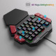 MageGee MK-Axe One Handed Professional Gaming Keyboard Rainbow Lighting Black/Red (Red Switch)