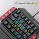 MageGee MK-Axe One Handed Professional Gaming Keyboard Rainbow Lighting Black/Red (Red Switch)