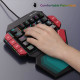 MageGee MK-Axe One Handed Professional Gaming Keyboard Rainbow Lighting Black/Red (Red Switch)