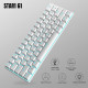 MageGee STAR61 Wired Mechanical Keyboard Blue Backlight (White) - Red Switch