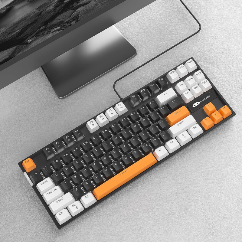 MageGee MK-STAR Wired Mechanical Keyboard (Carbon B) - Brown Switch