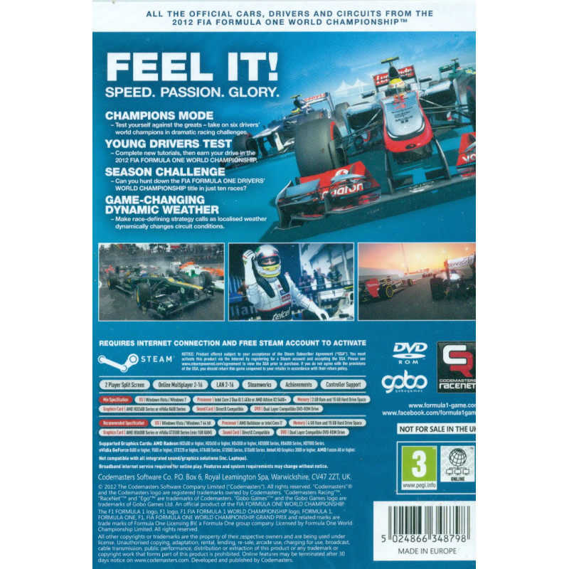 F1 2012 (DVD-ROM)