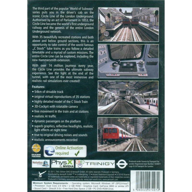 London Underground Simulator: World of Subways 3 (DVD-ROM)