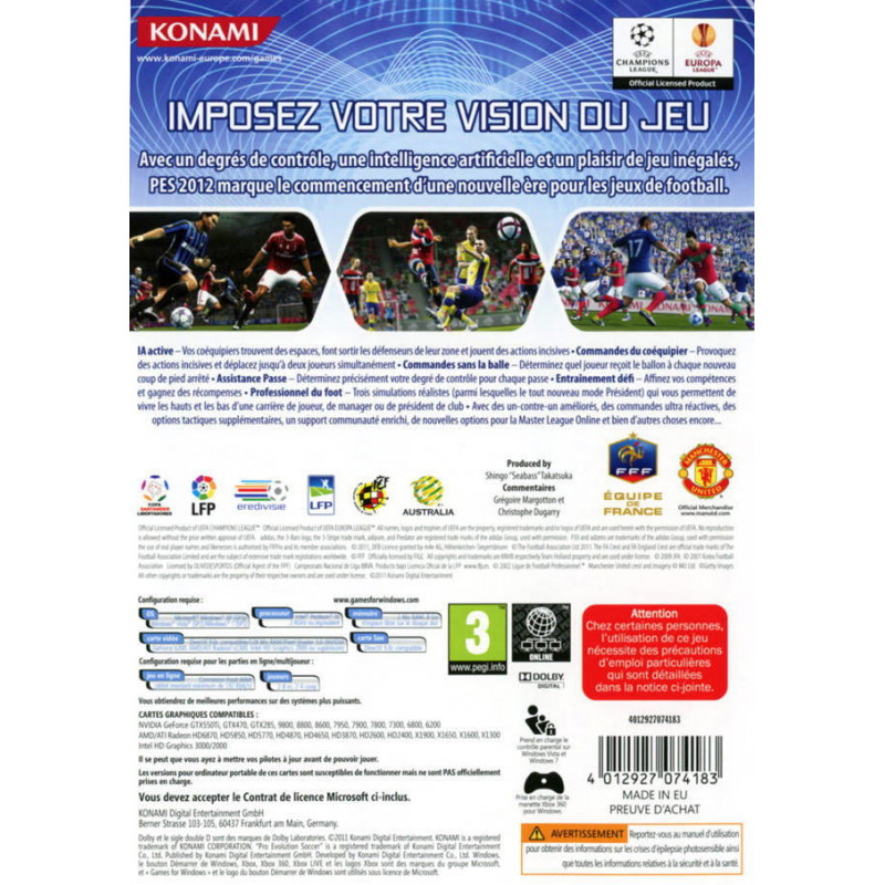 Pro Evolution Soccer 2012 (DVD-ROM)