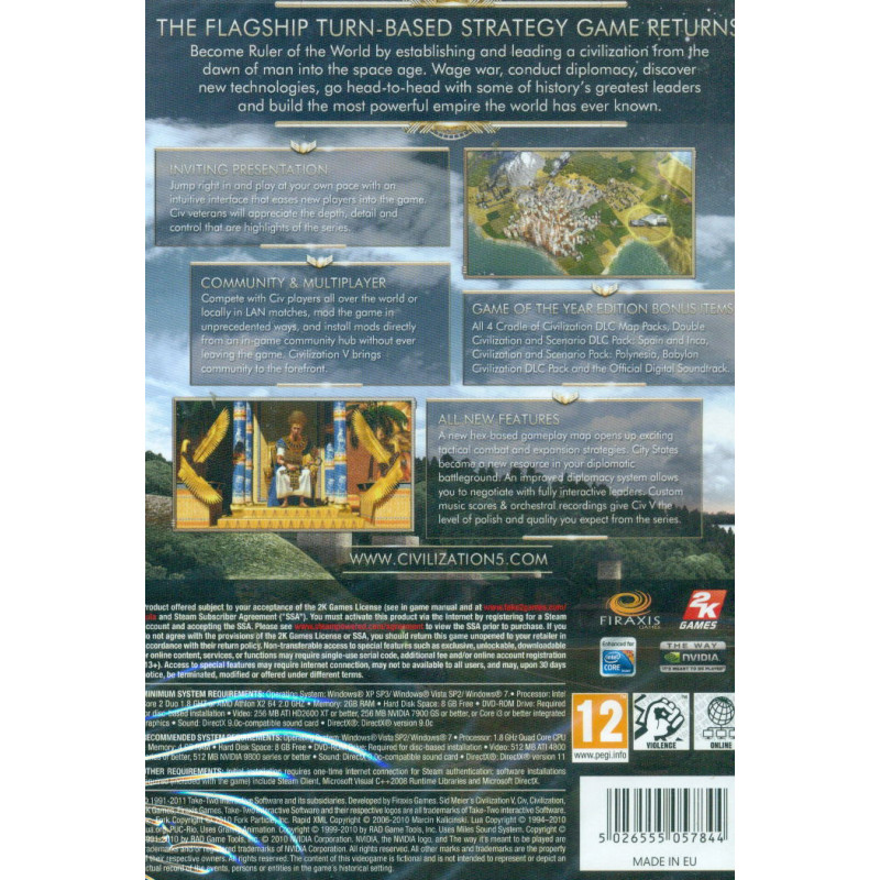 Sid Meier's Civilization V (DVD-ROM)