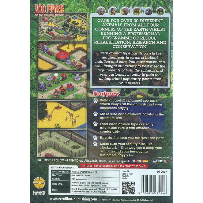 Zoo Park: Run Your Own Animal Sanctuary (DVD-ROM)