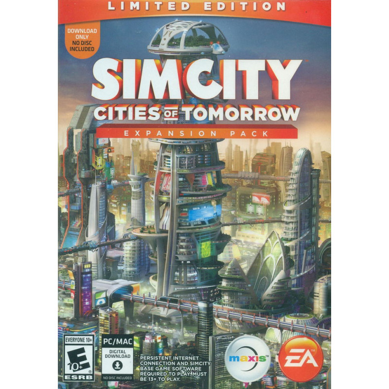 SimCity: Cities of Tomorrow Expansion Pack (Limited Edition) (Code in a Box)