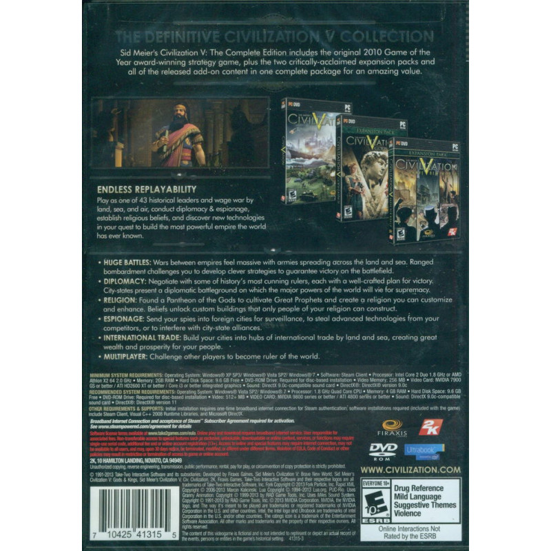 Sid Meier's Civilization V: The Complete Edition (DVD-ROM)