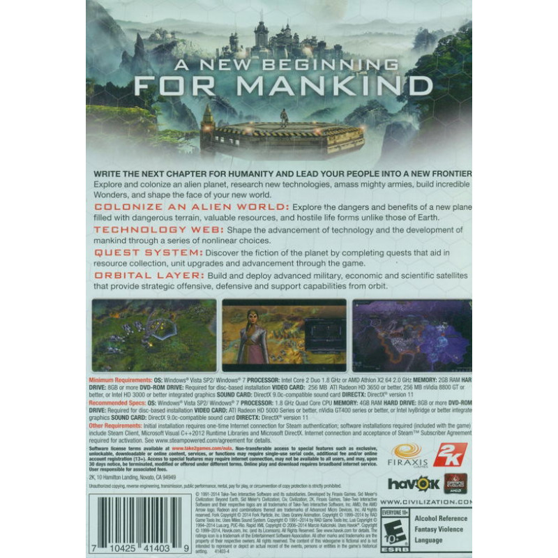 Sid Meier's Civilization: Beyond Earth (DVD-ROM)