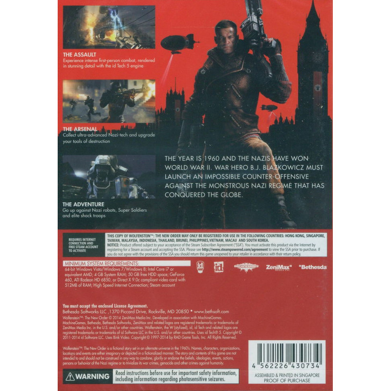 Wolfenstein: The New Order (DVD-ROM) (English)