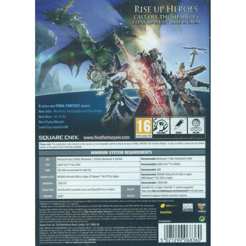 Final Fantasy XIV: Heavensward (DVD-ROM)